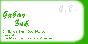 gabor bok business card